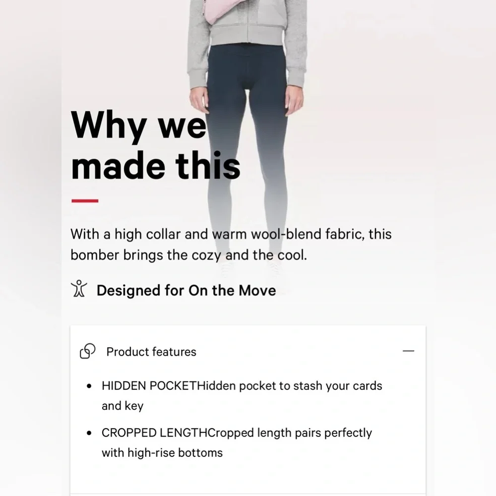 Lululemon So Sherpa cropped grey boucle jacket women’s size 6 - Picture 9 of 10